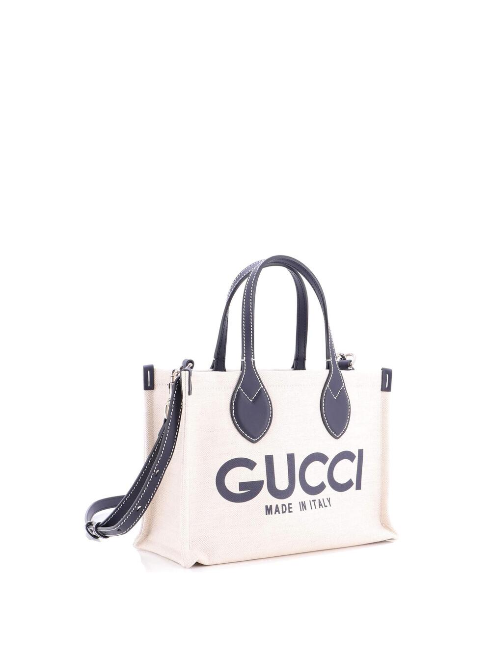 Gucci Logo Shopper Tote Printed Canvas #203890G17B - Picture 3 of 7